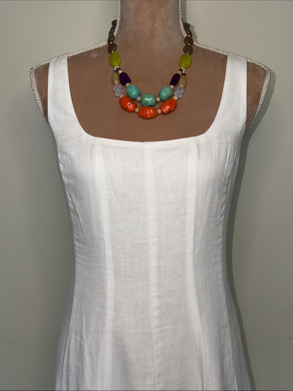 Lilly Pulitzer Calina Linen White Sleeveless Midi Dress Size 6 NWT - Picture 2 of 13